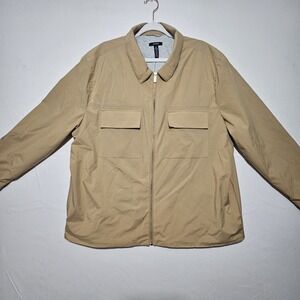 Alfani Alfatech Harrington Jacket Swiss Mocha Water Resistant Zip Front XL